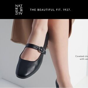 Naturalizer Kelly Black Mary Jane Flat  7